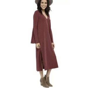 Free People Fine Romance Keyhole High Slit Tunic Dress Sz S